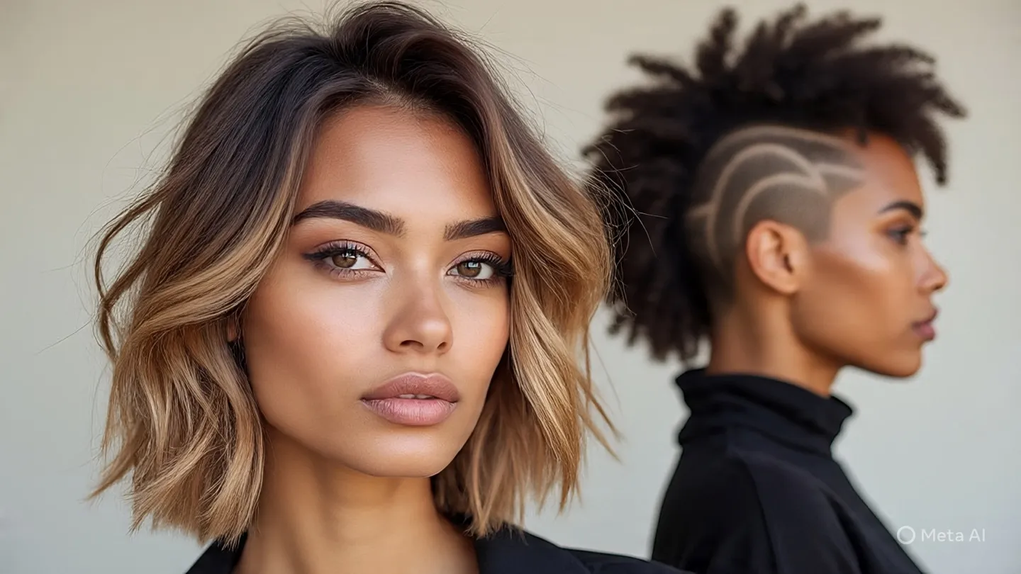 Women’s Taper Fade Haircut for Medium Length Hair